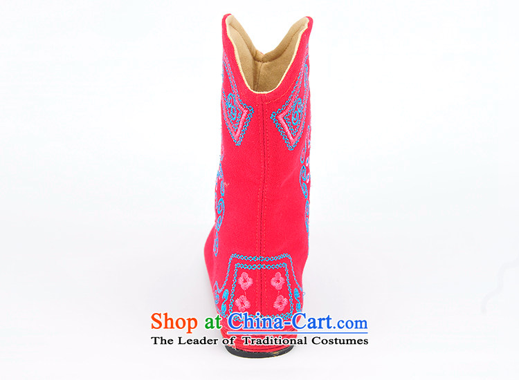 Better well old Beijing new stylish casual shoes China wind then boots thousands ground embroidery boots ladies boot the bottom surface and the rubber is embroidered short Boot B-2 red 39 pictures, prices, brand platters! The elections are supplied in the national character of distribution, so action, buy now enjoy more preferential! As soon as possible.