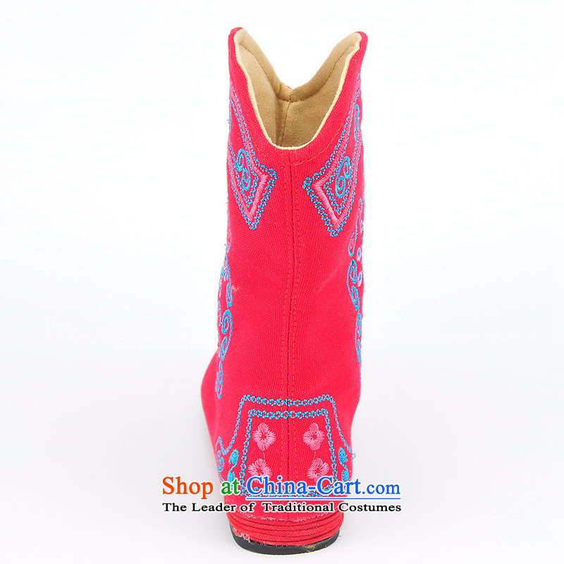 Better well old Beijing new stylish casual shoes China wind then boots thousands ground embroidery boots ladies boot the bottom surface and the rubber is embroidered short Boot B-2 red 39, better Fuk (JIAFU) , , , shopping on the Internet