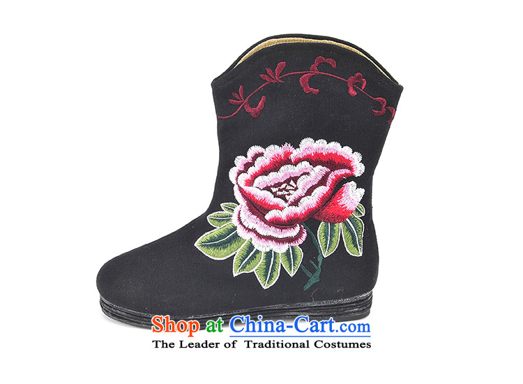 Better well old Beijing mesh upper ladies boot traditional Stylish retro thousands ground in embroidery and ladies boot round head flat shoe mother shoe foot shoes pregnant women shoes pension B-42 black 35 pictures, prices, brand platters! The elections are supplied in the national character of distribution, so action, buy now enjoy more preferential! As soon as possible.