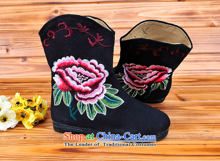 Better well old Beijing mesh upper ladies boot traditional Stylish retro thousands ground in embroidery and ladies boot round head flat shoe mother shoe foot shoes pregnant women shoes pension B-42 black 35 pictures, prices, brand platters! The elections are supplied in the national character of distribution, so action, buy now enjoy more preferential! As soon as possible.