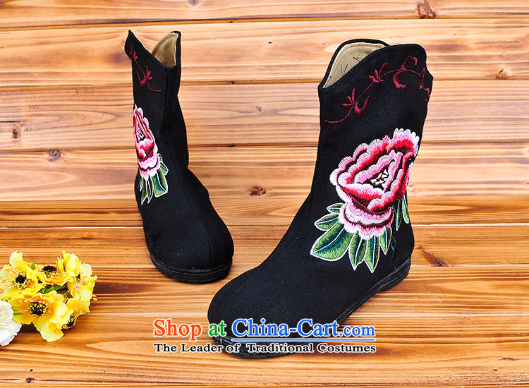 Better well old Beijing mesh upper ladies boot traditional Stylish retro thousands ground in embroidery and ladies boot round head flat shoe mother shoe foot shoes pregnant women shoes pension B-42 black 35 pictures, prices, brand platters! The elections are supplied in the national character of distribution, so action, buy now enjoy more preferential! As soon as possible.