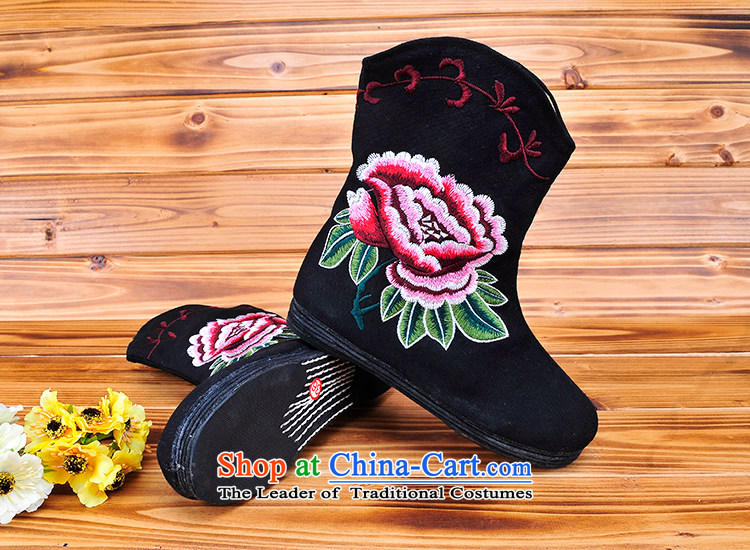 Better well old Beijing mesh upper ladies boot traditional Stylish retro thousands ground in embroidery and ladies boot round head flat shoe mother shoe foot shoes pregnant women shoes pension B-42 black 35 pictures, prices, brand platters! The elections are supplied in the national character of distribution, so action, buy now enjoy more preferential! As soon as possible.