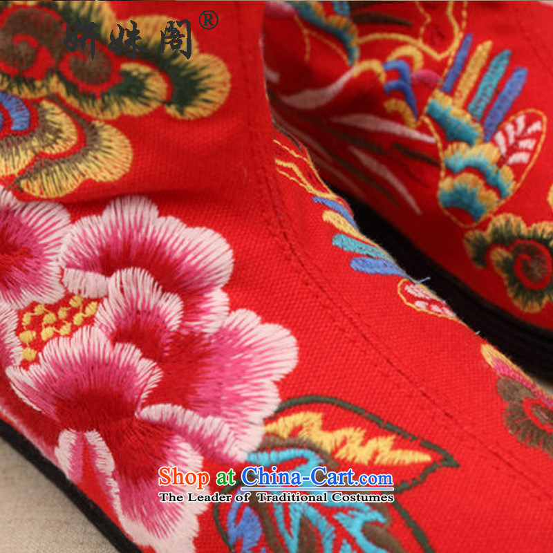 Charlene Choi this court of Old Beijing mesh upper for women of ethnic embroidered short increased the boots of ladies' shoe thousands ground ladies boot pension and comfort of nostalgia for the elegant red boots 38, Charlene Choi in The Ascott , , , shop