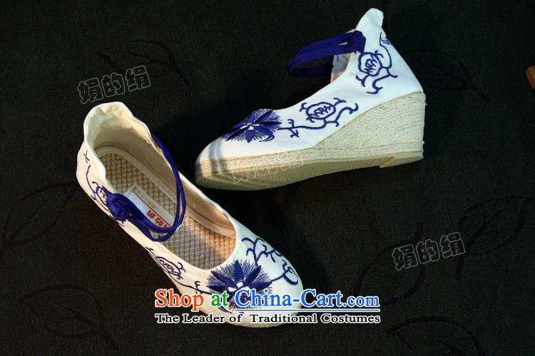 The silk autumn old Beijing mesh upper ethnic embroidered shoes antique porcelain slope with the high-heel shoes light shoe single port 577 white 39 pictures, prices, brand platters! The elections are supplied in the national character of distribution, so action, buy now enjoy more preferential! As soon as possible.