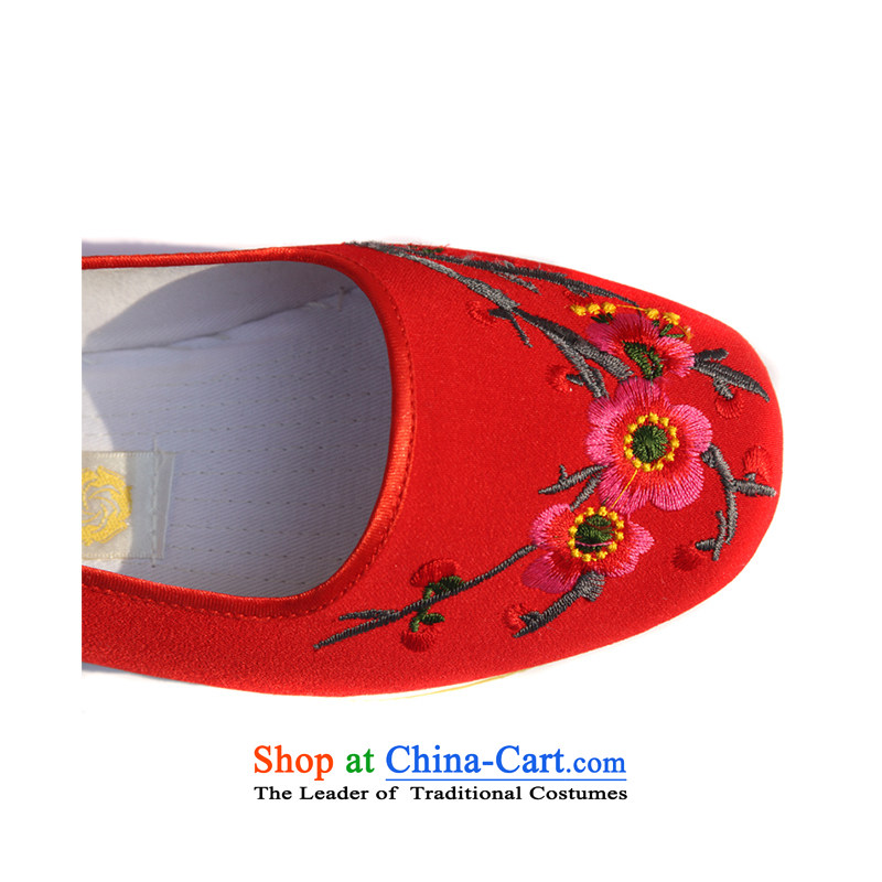 The l and thousands of old Beijing Spring and Autumn), Ms. bottom manually mesh upper marriage home shoes shoes rubber Red Plum red 37, with l and shopping on the Internet has been pressed.