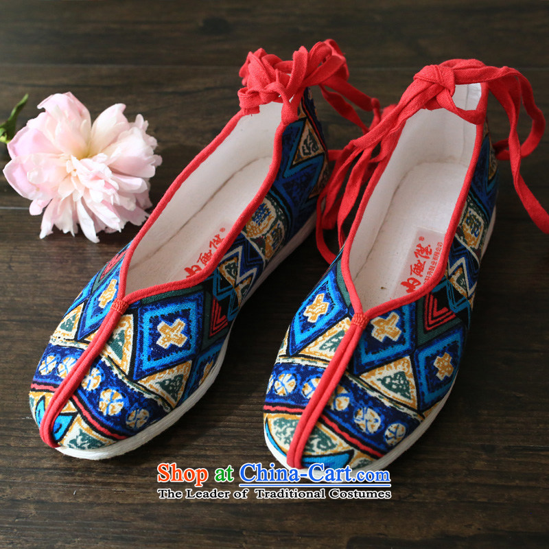 Inline l embroidered shoes female spring bottom layer mesh upper with thousands of manually-gon thousands of ethnic women shoes 8284A tether light spend 38, inline l , , , shopping on the Internet