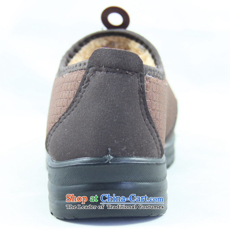 Magnolia Old Beijing women shoes winter of mesh upper with elastic short cashmere warm cleat 2616-278 Brown 36 Magnolia shopping on the Internet has been pressed.