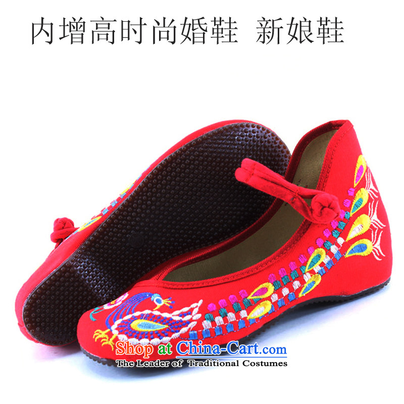 The new genuine old Beijing mesh upper stylish shoe increased within single shoe embroidered shoes shoes bride shoes 412-926 marriage red 37, Yong-sung Hennessy Road , , , shopping on the Internet