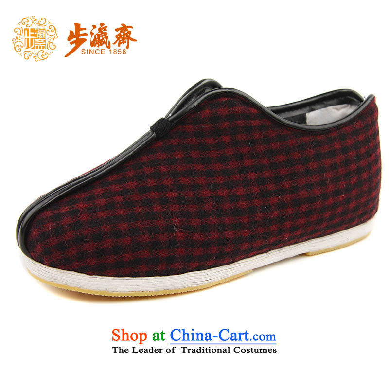 The Chinese old step-young of Ramadan Old Beijing mesh upper hand bottom of thousands of women with anti-slip cotton shoes flat warm in older leisure mother cotton shoes small female thousands of glue cotton red38this shoe is too small a concept of a la
