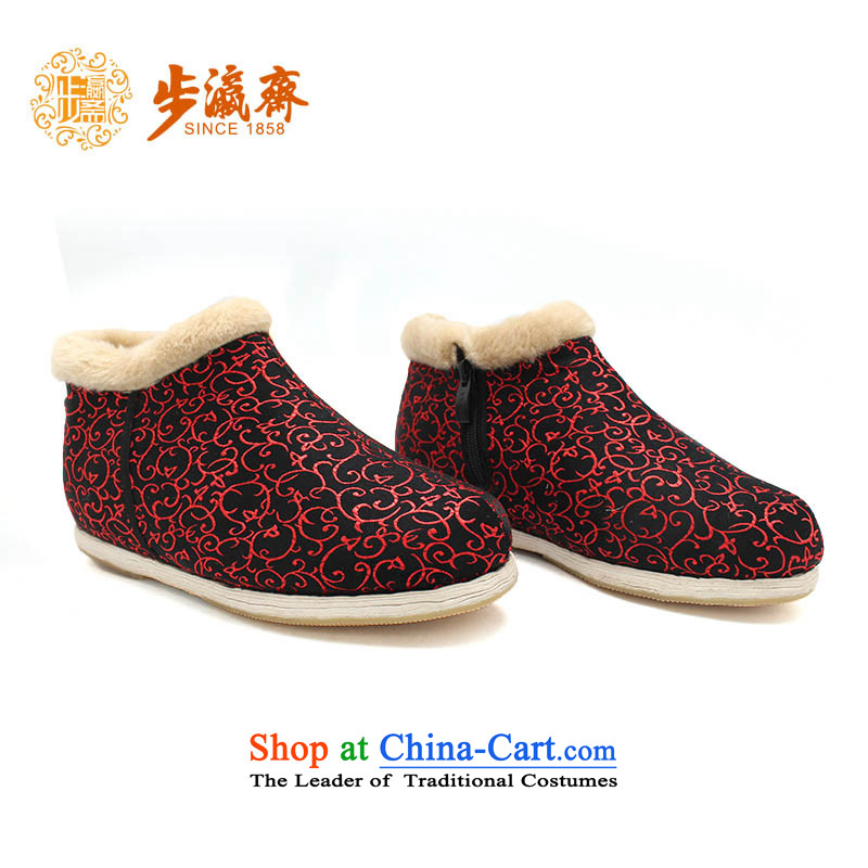 The Chinese old step-young of Ramadan Old Beijing mesh upper hand bottom of thousands of anti-skid apply glue to mother Lady female cotton shoes small plastic thousands of 86 pull locking cotton color 38 this shoe is too small a concept of a large number