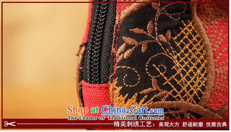 Hon-dance genuine offer old Beijing women shoes comfortable shoes bottom of thousands of ethnic embroidered shoes open toe fish tip sandals female artists of the Red Flower ink 37 pictures, prices, brand platters! The elections are supplied in the national character of distribution, so action, buy now enjoy more preferential! As soon as possible.