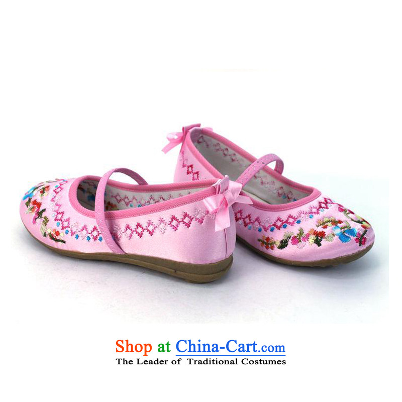 Where fresh new products of Old Beijing mesh upper innocent and lively children shoes embroidered shoes with soft, baby girl shoe single shoe Dance Shoe 5803 pink 19 Codes/long 18.5CM, Yong-sung Hennessy Road , , , shopping on the Internet