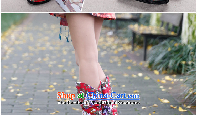 This Spring and Autumn Pavilion Yeon new women's shoes and stylish boots ethnic stamp thousands of mother and mesh upper floor flat bottom pension foot boots mesh upper pregnant women shoes red 40 pictures, prices, brand platters! The elections are supplied in the national character of distribution, so action, buy now enjoy more preferential! As soon as possible.