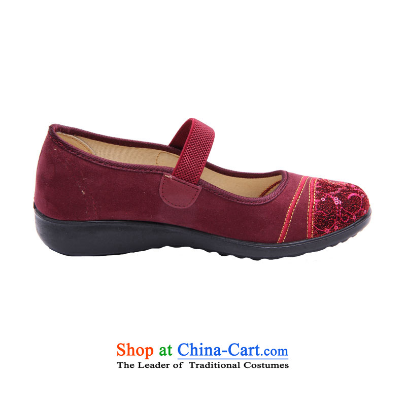 Step Fuxiang trendy New, Old Beijing mesh upper leisure shoes comfortable single mother of women shoes W-013 pin red 38, step-by-step Fuk Cheung shopping on the Internet has been pressed.