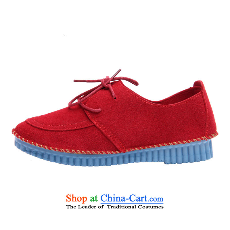 Step Fuxiang of Old Beijing new stylish mesh upper casual women shoes with soft, system with single shoe C-001 light red 38, step-by-step Fuk Cheung shopping on the Internet has been pressed.