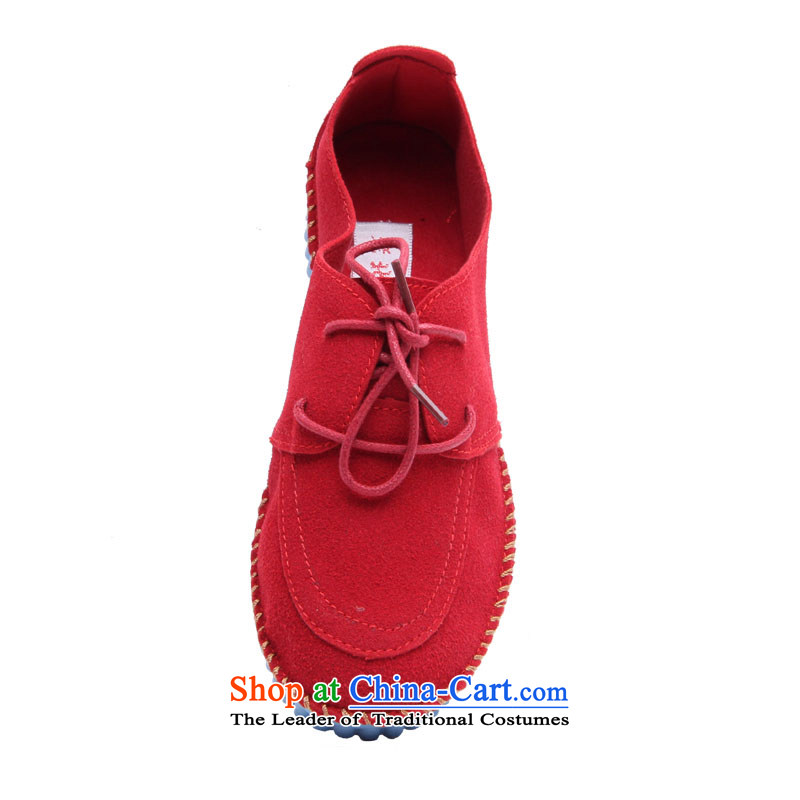 Step Fuxiang of Old Beijing new stylish mesh upper casual women shoes with soft, system with single shoe C-001 light red 38, step-by-step Fuk Cheung shopping on the Internet has been pressed.