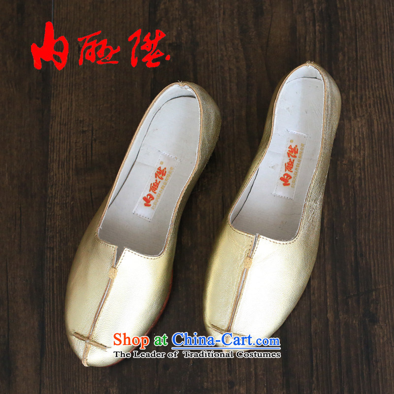 Inline l women shoes old Beijing mesh upper leather shoes with wind Daqin-bottom light and stylish 7257 Gold 38, inline l , , , shopping on the Internet