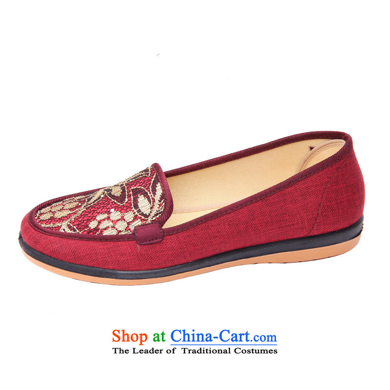Step Fuk Cheung Chun, women shoes mother shoe stylish ethnic SHOES WITH SOFT, NON-SLIP breathable mesh upper with older women in old Beijing Red 40 W21 mesh upper step Fuk Cheung shopping on the Internet has been pressed.