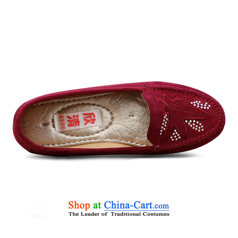 Welcomes the new spring winding the elderly in the old Beijing women shoes breathable mesh upper mother shoe comfortable flat bottom T601 Dance Shoe and color 37 Yan Ching shopping on the Internet has been pressed.
