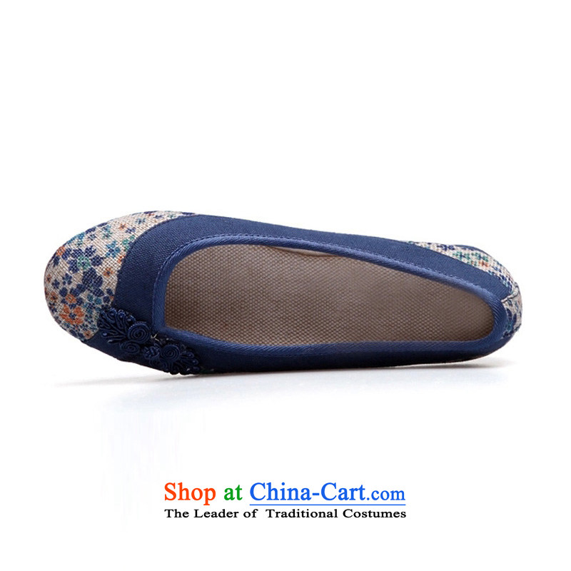 Performing Arts, 2015 new high-heel shoes embroidered shoes stylish single shoe old Beijing Ms. mesh upper leisure shoes slope with women shoes blue 35, Yong-sung Hennessy Road , , , shopping on the Internet