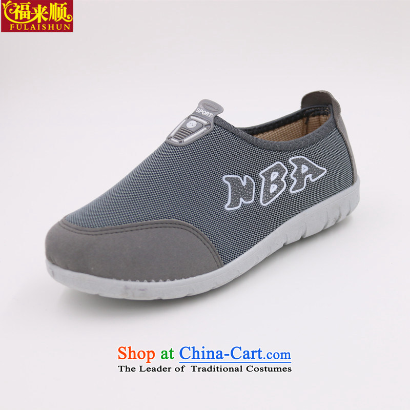 The fall of new women's shoes a stylish stirrups of Old Beijing female casual shoes with soft, non-slip single shoe gray 3022 37