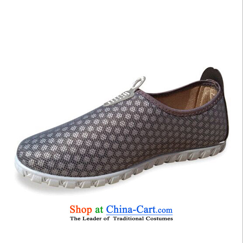 The spring and summer of 2015, good road new elastic cloth shoes breathability and comfort drivers old Beijing leisure shoes tsutsu Y-513 mesh upper A gray40