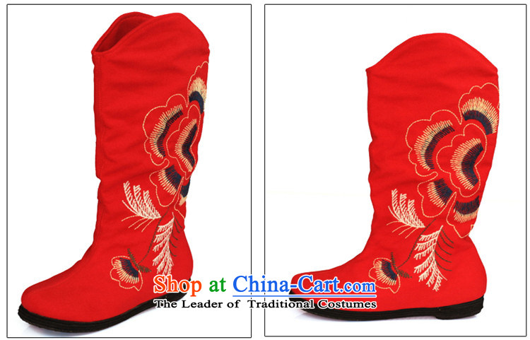 Maple-pyeong of Old Beijing mesh upper ladies boot thousands ground spring and autumn embroidery characteristics of the boots  FJ13510 red 38 pictures, prices, brand platters! The elections are supplied in the national character of distribution, so action, buy now enjoy more preferential! As soon as possible.