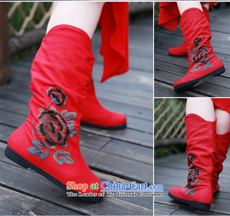 Maple-pyeong of Old Beijing mesh upper ladies boot thousands ground spring and autumn embroidery characteristics of the boots black FJ13715 38 pictures, prices, brand platters! The elections are supplied in the national character of distribution, so action, buy now enjoy more preferential! As soon as possible.