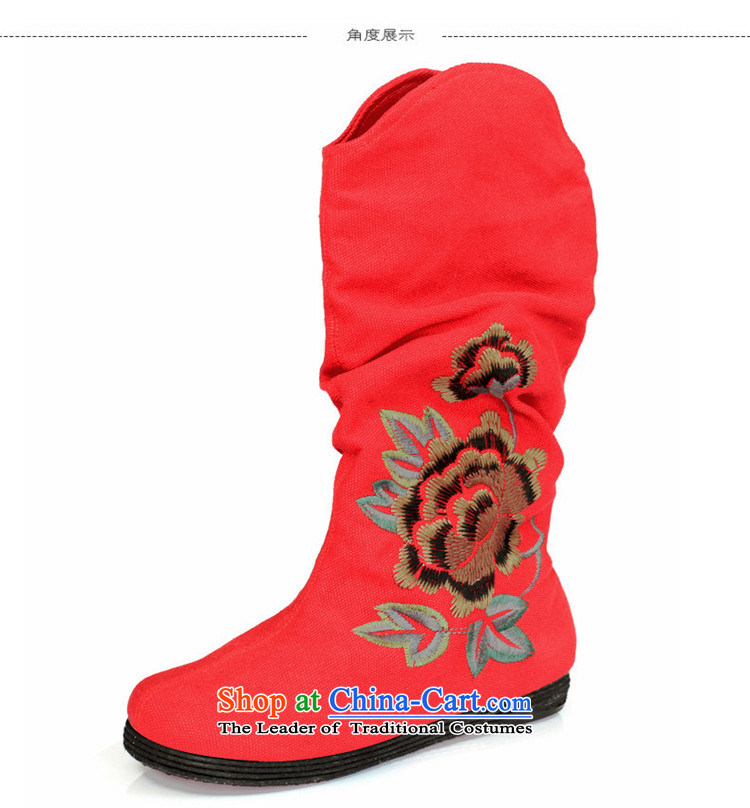 Maple-pyeong of Old Beijing mesh upper ladies boot thousands ground spring and autumn embroidery characteristics of the boots black FJ13715 38 pictures, prices, brand platters! The elections are supplied in the national character of distribution, so action, buy now enjoy more preferential! As soon as possible.