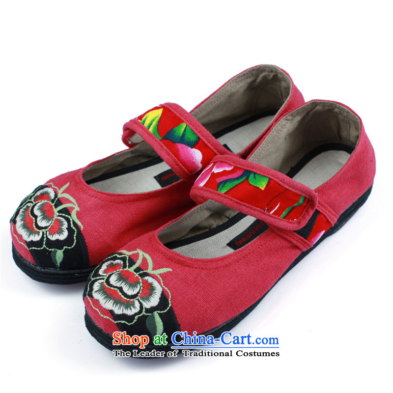 Maple Ping spring and summer moms shoes of Old Beijing mesh upper embroidered shoes of ethnic women shoes bottom of thousands of women shoes in the Red variant A OF PARAGRAPH 38, maple ping , , , shopping on the Internet