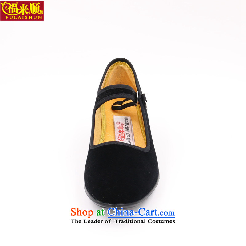 Ladies black velvet work generation square Dance Shoe Old Beijing mesh upper mother shoe black high-heel 38, Fuk-soon (FULAISHUN) , , , shopping on the Internet