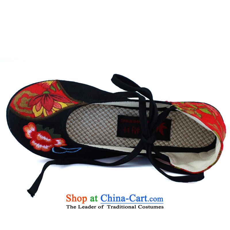Maple Ping embroidered shoes of Old Beijing mesh upper floor single shoes thousands of the spring and summer of ethnic women shoes black A621 40 Maple ping , , , shopping on the Internet