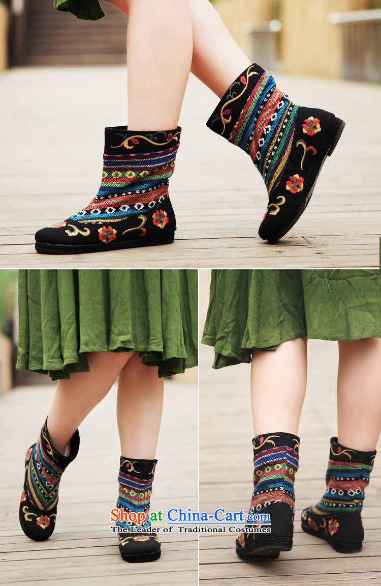 Maple-pyeong of Old Beijing mesh upper ladies boot thousands ground spring and autumn embroidery characteristics of the lint-free cloth boots black T815M 38 pictures, prices, brand platters! The elections are supplied in the national character of distribution, so action, buy now enjoy more preferential! As soon as possible.