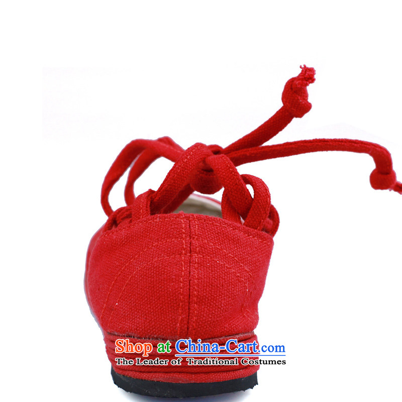 Maple Ping thousands of old Beijing shoes bottom of ethnic embroidered shoes marriage women shoes moms shoes red 35 maple-pyong A623 shopping on the Internet has been pressed.