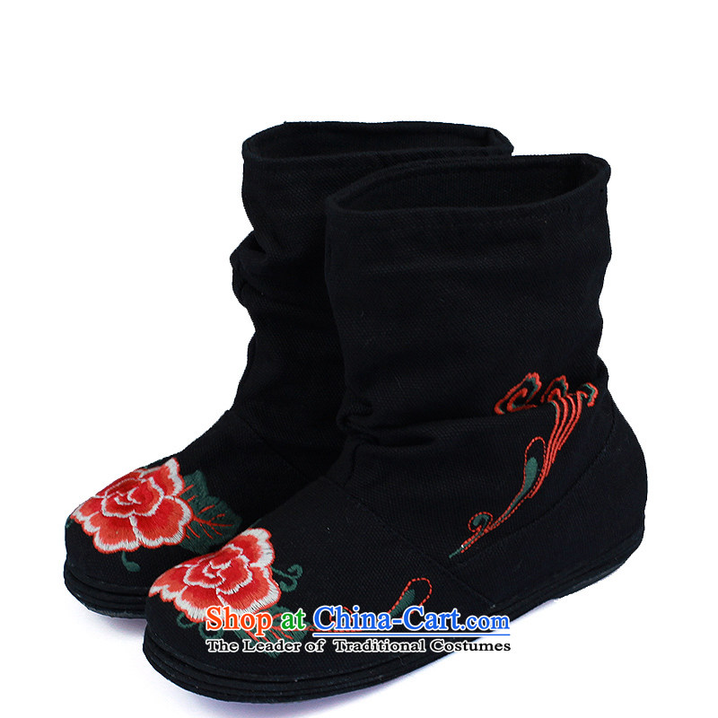 Maple-pyeong of ethnic old Beijing mesh upper end of thousands of embroidery boots characteristics women married black single Boot C15 40 Maple ping , , , shopping on the Internet
