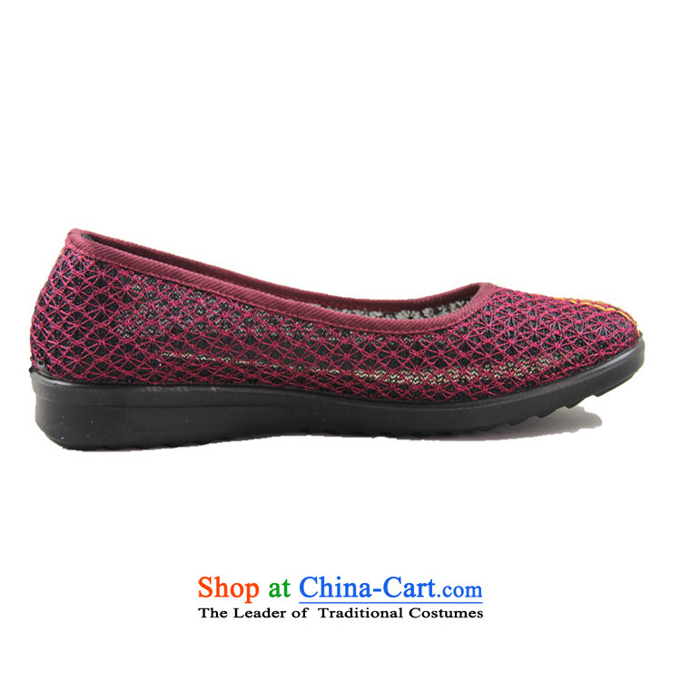 Magnolia 2015 new old Beijing mesh upper spring and summer female single shoes for breathable anti-slip shoes comfortable casual dim web flower in the elderly mother shoe red 39 pictures, prices, brand platters! The elections are supplied in the national character of distribution, so action, buy now enjoy more preferential! As soon as possible.