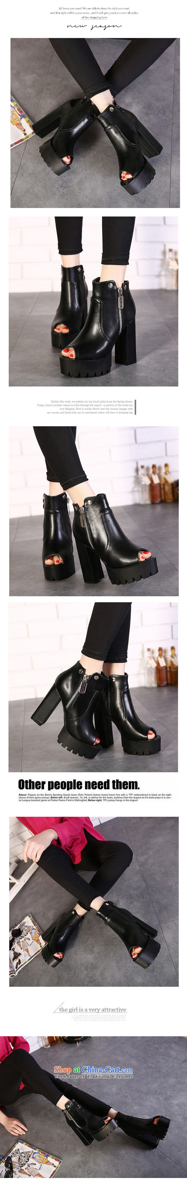 Without prejudice to the spring and summer of 2015, Qi Chongqing New Women's Shoe thick black sexy lips fish in the the high-heel shoes soft deep zipper shoes 168-2 Black 39 pictures, prices, brand platters! The elections are supplied in the national character of distribution, so action, buy now enjoy more preferential! As soon as possible.