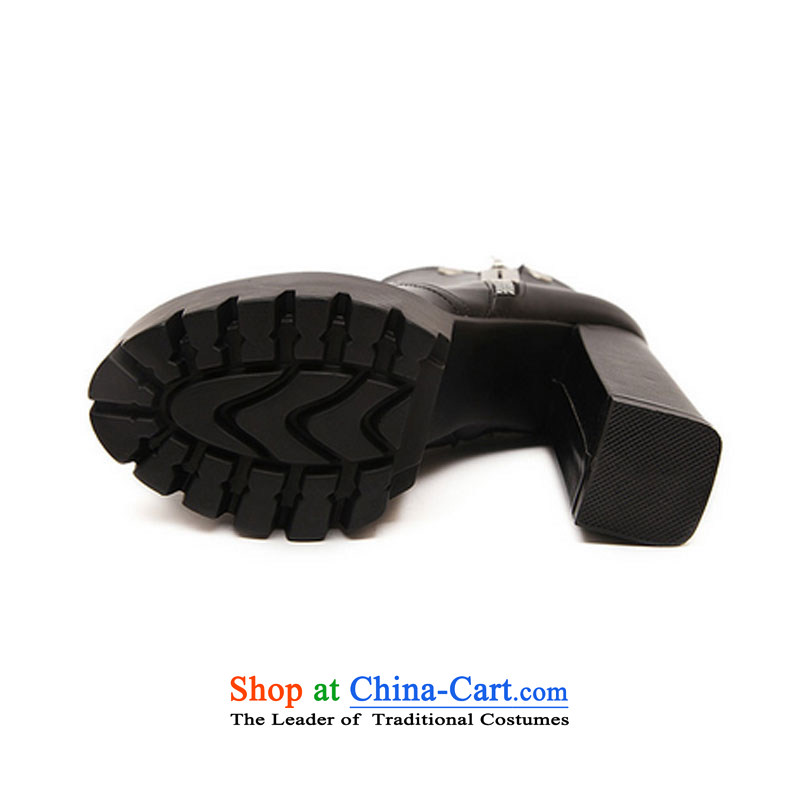 Without prejudice to the spring and summer of 2015, Qi Chongqing New Women's Shoe thick black sexy lips fish in the the high-heel shoes soft deep zipper shoes 168-2 Black 39, Michelle impede qi (lianyuqi) , , , shopping on the Internet