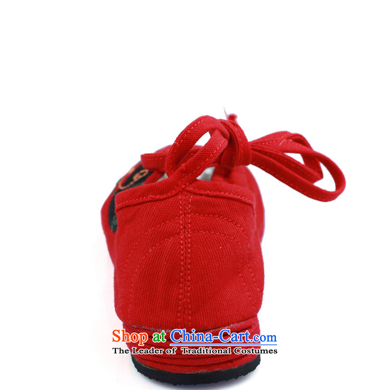 Maple-pyeong of ethnic women shoes of Old Beijing mesh upper embroidered shoes bottom thousands of moms A613 red shoes, 36 Maple ping , , , shopping on the Internet