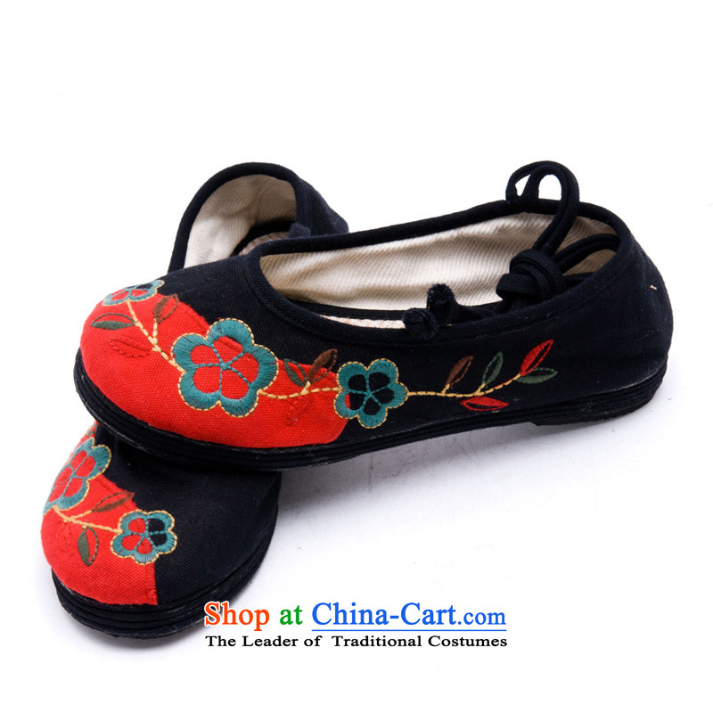 Maple-pyeong of Old Beijing mesh upper layer thousands ground embroidered shoes driving shoes of ethnic mother Female X15 37, black shoes maple ping , , , shopping on the Internet