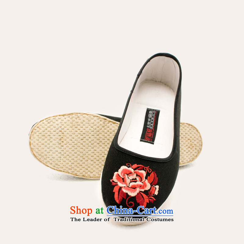 The Scarlet Letter of Ramadan Old Beijing mesh upper genuine thousands of old Beijing shoes bottom of ethnic embroidered shoes Leisure Comfort Women's shoes comfortable shoes . 37 KVA well Ramadan black , , , shopping on the Internet