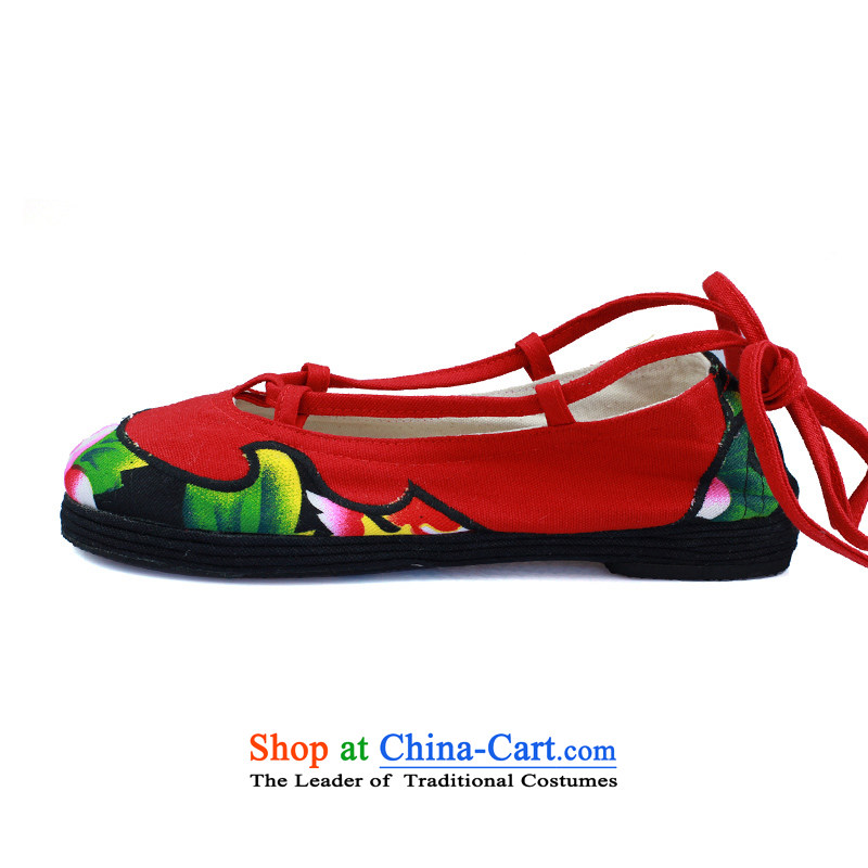 Maple-pyeong of Old Beijing mesh upper layer thousands ground embroidered shoes mother shoe features red shoe pregnant women Q10 35 Maple ping , , , shopping on the Internet