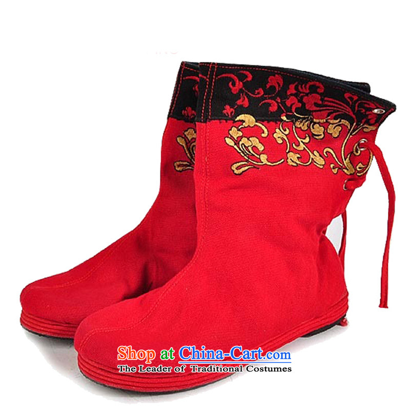 Maple-pyeong of Old Beijing mesh upper women shoes cotton linen cloth boots female embroidery Trait Single Shoot newlyweds shoes red 37, maple-pyong IPODÂ , , , shopping on the Internet