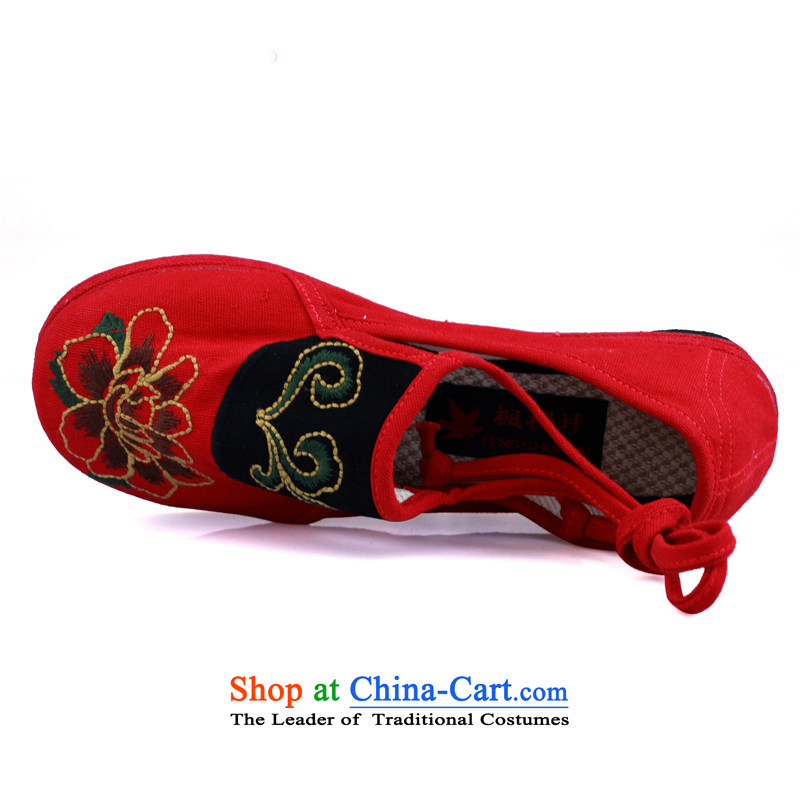 Maple Ping thousands of old Beijing shoes bottom of ethnic embroidered shoes personality mother shoe pregnant woman shoes red Z10 38, maple ping , , , shopping on the Internet