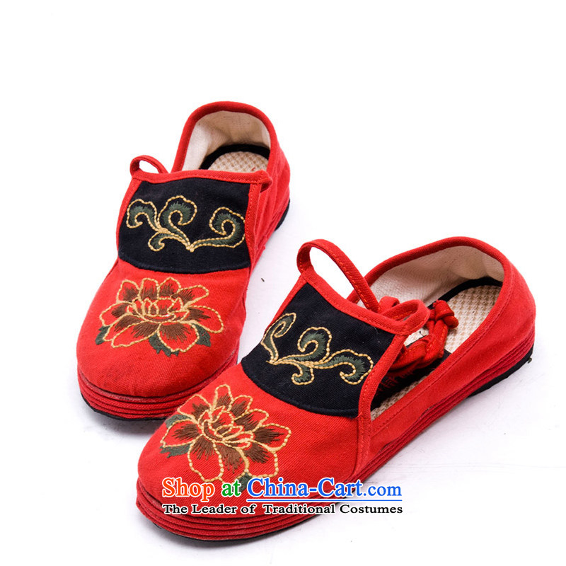 Maple Ping thousands of old Beijing shoes bottom of ethnic embroidered shoes personality mother shoe pregnant woman shoes red Z10 38, maple ping , , , shopping on the Internet