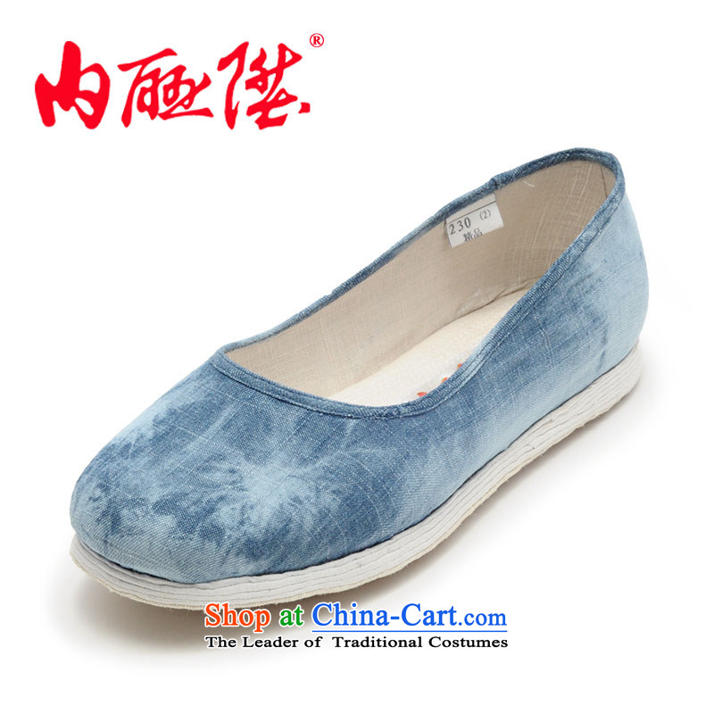 Inline l women shoes mesh upper hand bottom-gon thousands of thousands of ocean floor blue stylish and cozy old Beijing?8206A mesh upper?Blue?36