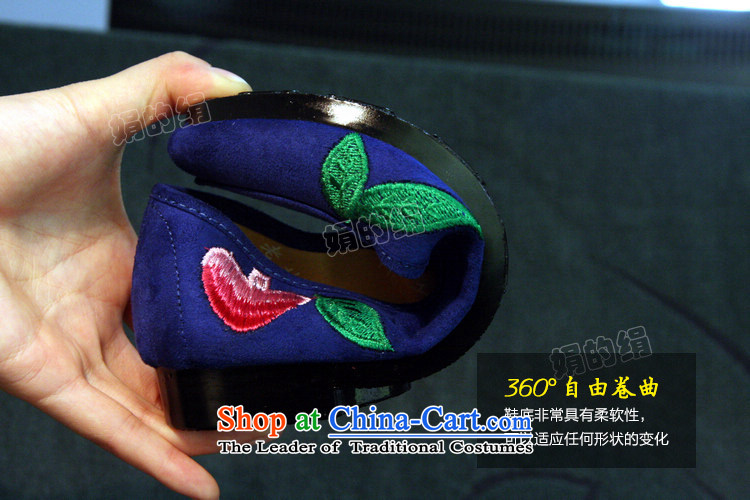 The fall of Old Beijing shoes silk embroidered shoes anti-lint-free cloth light port soft bottoms flat bottom round head womens single shoe 1011 Blue 35 pictures, prices, brand platters! The elections are supplied in the national character of distribution, so action, buy now enjoy more preferential! As soon as possible.