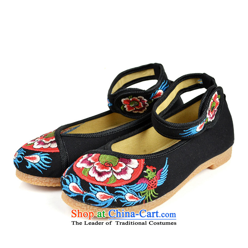 The first door of Old Beijing mesh upper female embroidered shoes stylish flat bottom spring shoes, click ethnic women shoes light port shoes beef tendon side black 38, Purple Door (zimenyuan) , , , shopping on the Internet