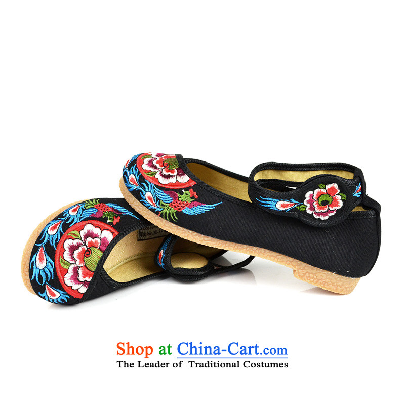 The first door of Old Beijing mesh upper female embroidered shoes stylish flat bottom spring shoes, click ethnic women shoes light port shoes beef tendon side black 38, Purple Door (zimenyuan) , , , shopping on the Internet