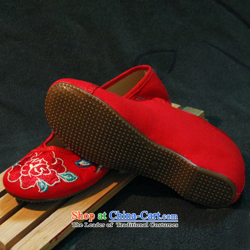 The silk autumn old Beijing mesh upper ethnic embroidered shoes to increase women within the slope single shoe red shoes bride shoes A412-89 marriage red 36, Ms Shelley silk , , , shopping on the Internet